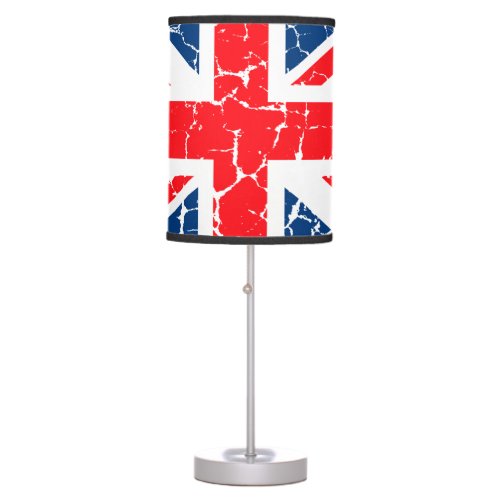 British Flag Distressed Table Lamp