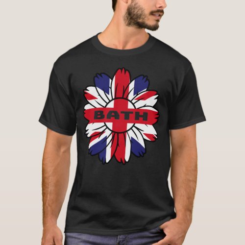 British Flag England UK Britain Sunflower Bath Uni T_Shirt