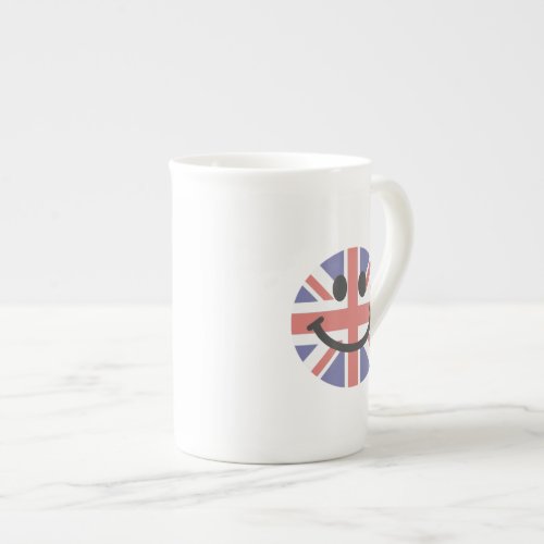 British Flag face Bone China Mug
