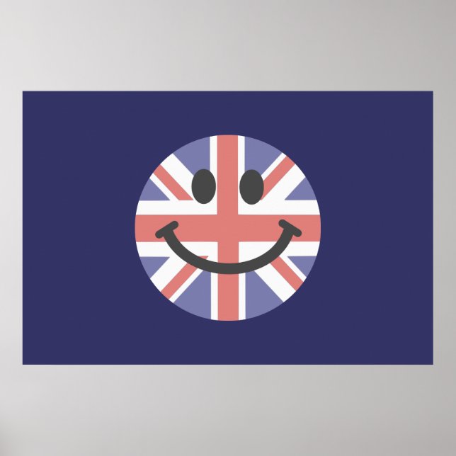 British Flag face Poster (Front)