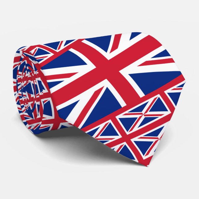 British Flag, Flag of United Kingdom Neck Tie (Rolled)