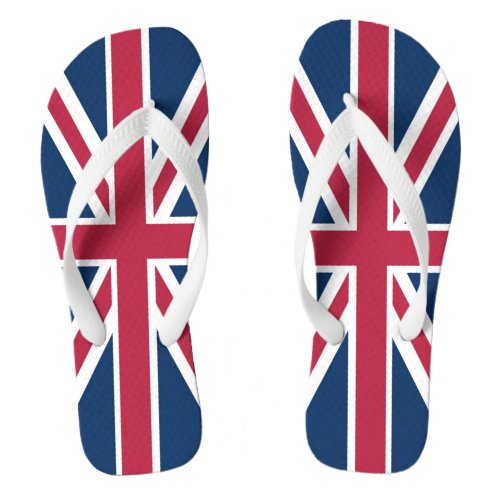 British flag flip flops