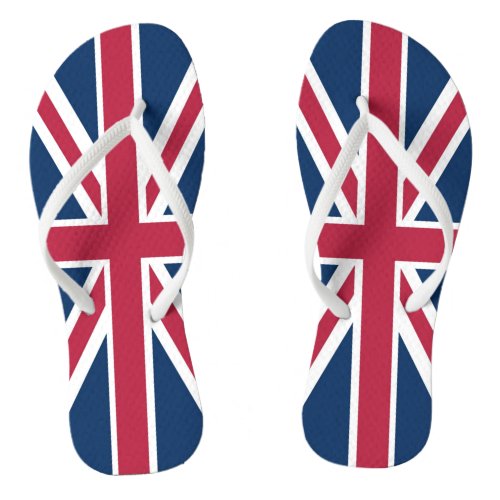 British flag flip flops
