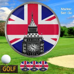 British Flag Golf Marker, Big Ben, London, UK Ball Marker