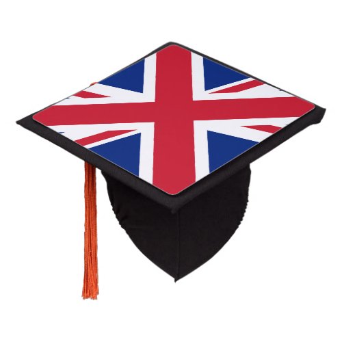 British flag graduation cap topper