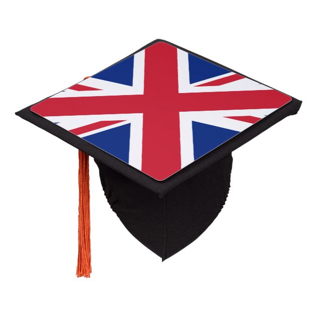 British Flag Graduation Cap Topper