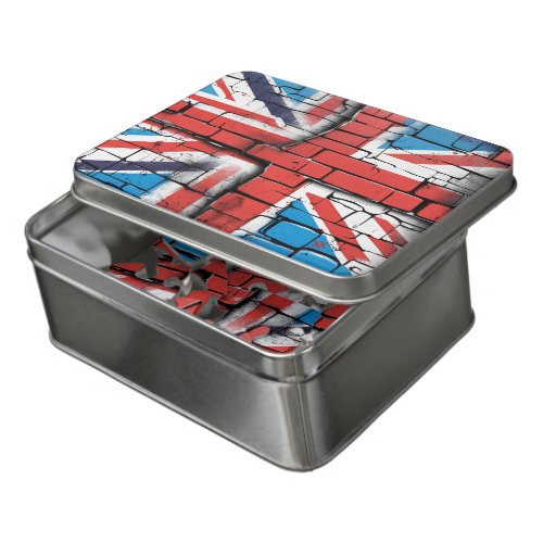 British Flag _ Graffiti Art on a Brick Wall Jigsaw Puzzle