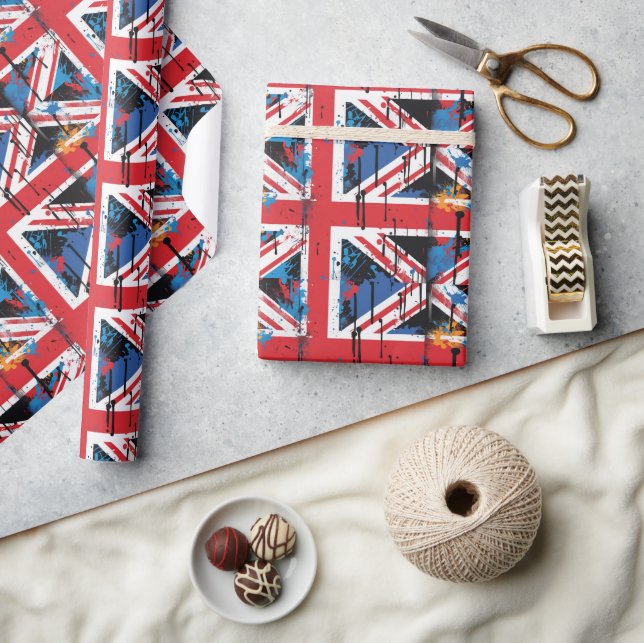 British Flag Graffiti Art Wrapping Paper (Crafts)