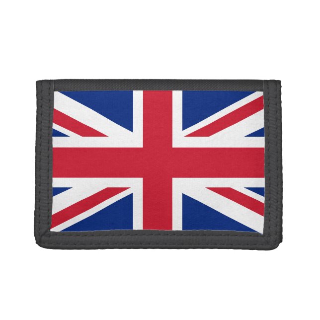 British Flag graphic on a Trifold Wallet (Front)