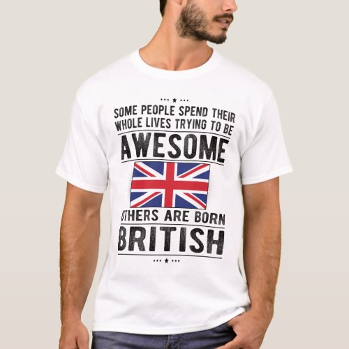 British Flag Great Britain Heritage British Roots T_Shirt