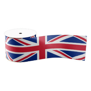 British flag grosgrain ribbon