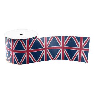 British flag grosgrain ribbon