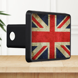 British Flag Grunge Hitch Cover