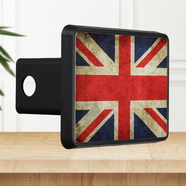 British Flag Grunge Hitch Cover (Creator Uploaded)