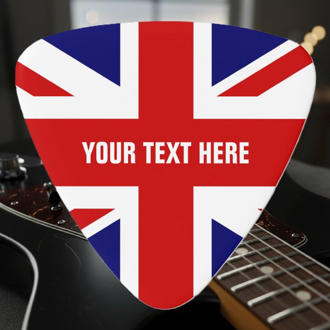 British flag guitar pick | Personalized Union Jack (British flag guitar pick)