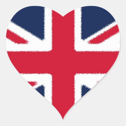 British Flag Heart Sticker