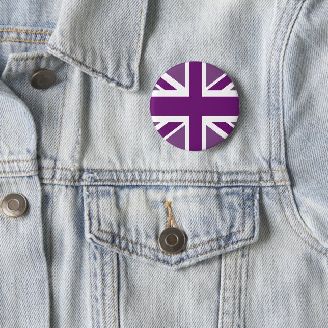 British Flag in Purple Button (In Situ)
