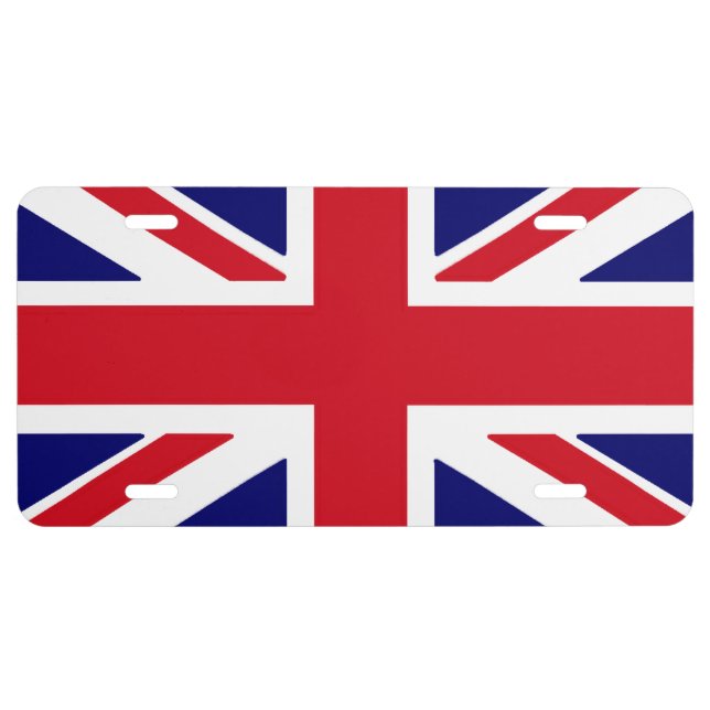 "British Flag" License Plate (Front)