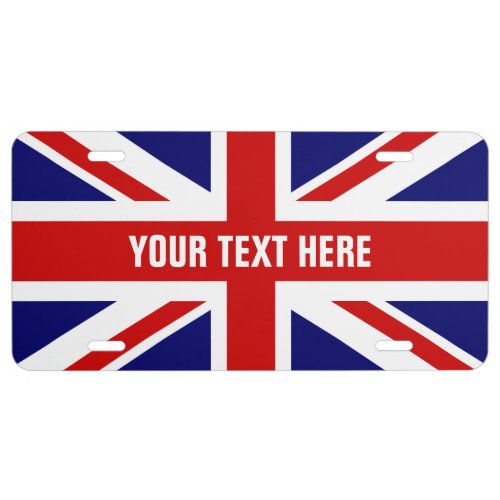 British flag license plate with Union Jack