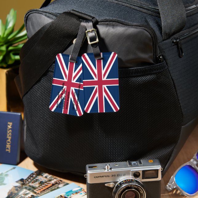 British flag luggage tag (Front & Back)