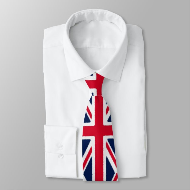 British Flag Neck Tie (Tied)