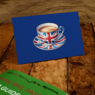 British Flag on English Teacup Card