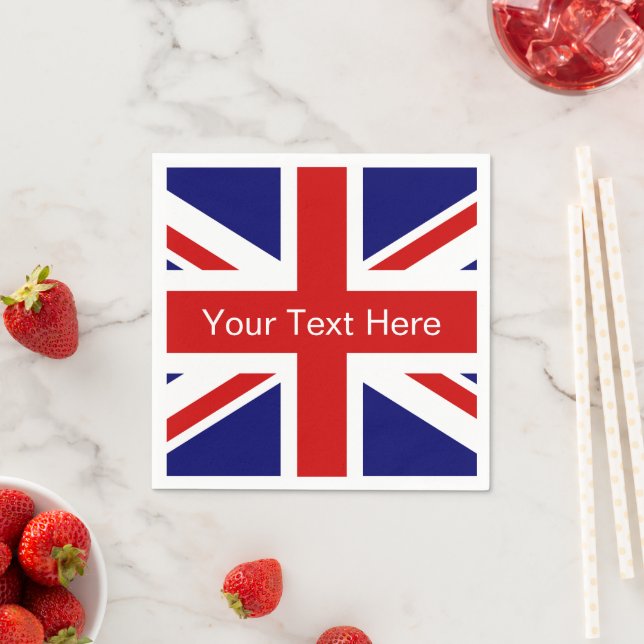 British flag paper napkins | Union jack design (Insitu)