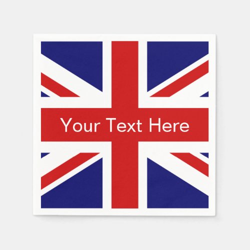 British flag paper napkins  Union jack design