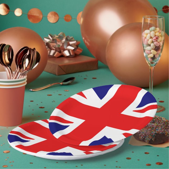 British flag paper plates (Multi)
