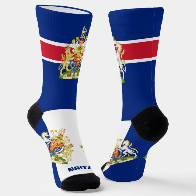 British Flag Patriotic, Sustainable United Kingdom Socks (Angled)
