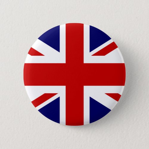 British flag pinback button  Union Jack design