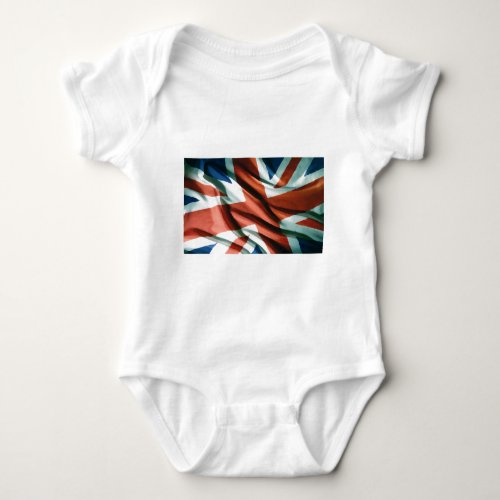 British Flag Pop Art Baby Bodysuit