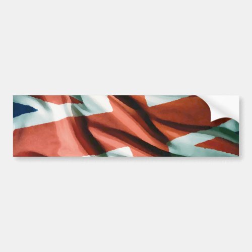 British Flag Pop Art Bumper Sticker