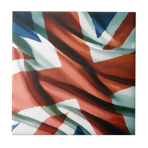 British Flag Pop Art Ceramic Tile
