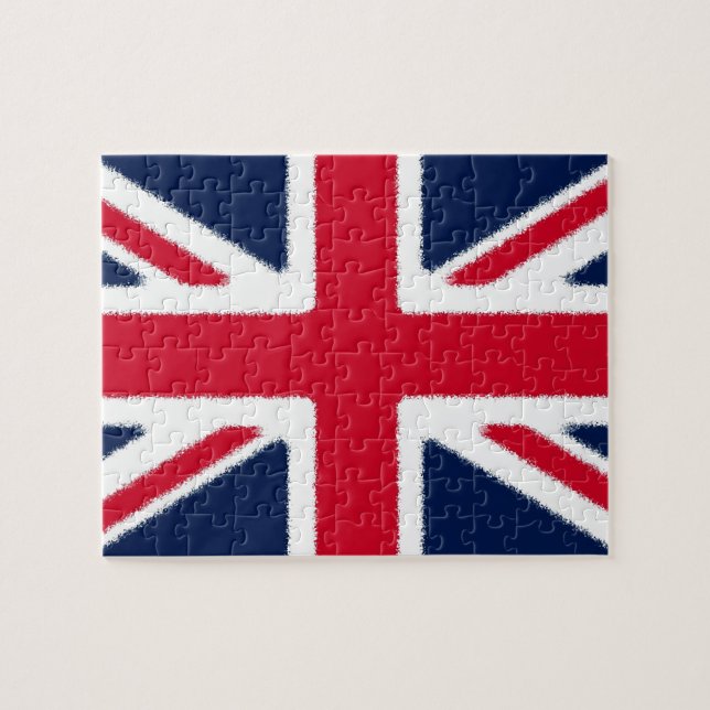 British Flag Pop Art European Travel Jigsaw Puzzle (Horizontal)