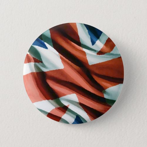 British Flag Pop Art Pinback Button