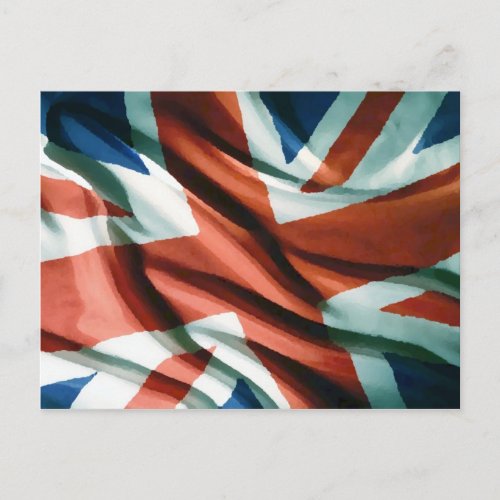 British Flag Pop Art Postcard