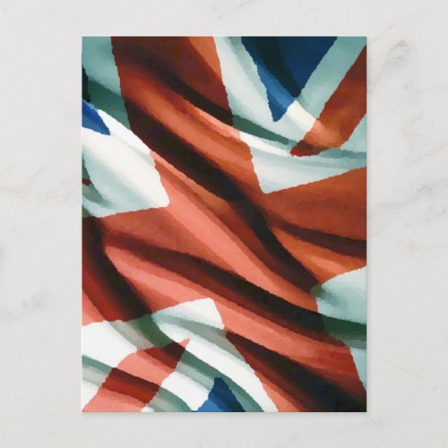 British Flag Pop Art Postcard