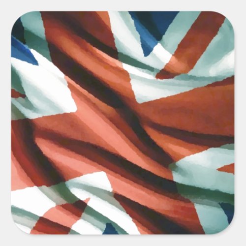 British Flag Pop Art Square Sticker