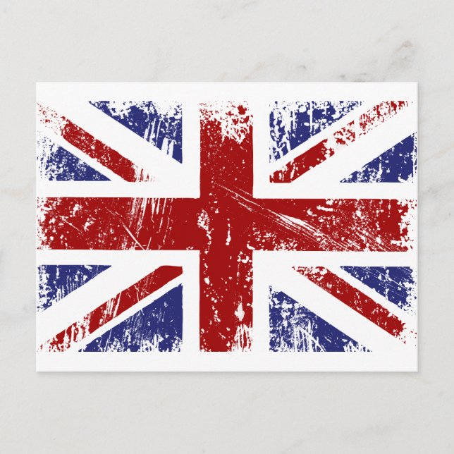 British Flag Punk Grunge Postcard (Front)