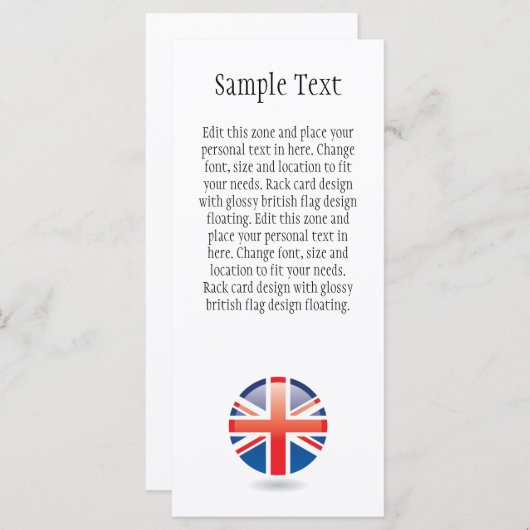 British Flag Rack Card (Front/Back)