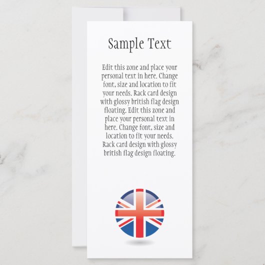 British Flag Rack Card (Front)
