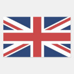 British Flag Rectangular Sticker at Zazzle