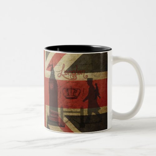 British Flag Red Bus Big Ben  Authors Two_Tone Coffee Mug