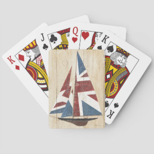 British Flag Sailboat Poker Cards