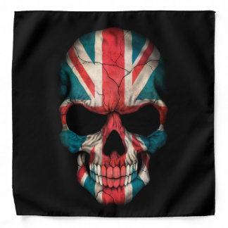 British Flag Skull on Black Bandana