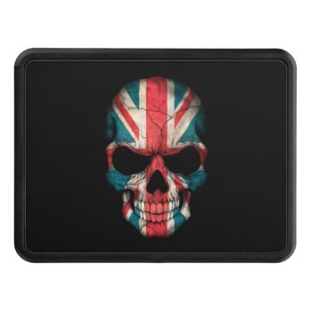 British Flag Skull On Black Tow Hitch Cover by JeffBartels at Zazzle