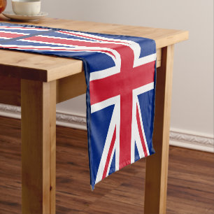 British flag & Sports Union Jacks house decor / UK Short Table Runner