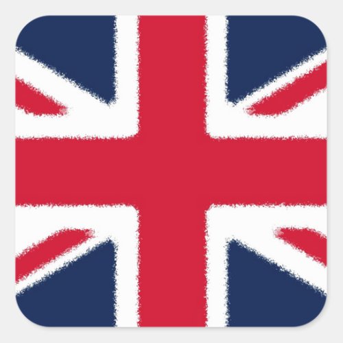 British Flag Square Sticker