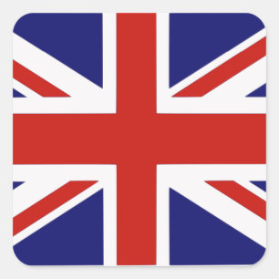 British flag square sticker